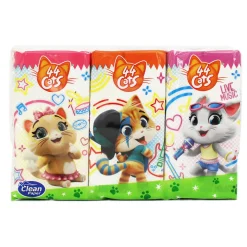44 CATS FAZZOLETTI 6 PACCHETTI DA 9 FAZZOLETTI DECORATI 4 VELI
