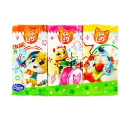 44 CATS FAZZOLETTI 6 PACCHETTI DA 9 FAZZOLETTI DECORATI 4 VELI