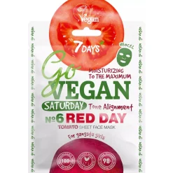 7 DAYS GoVEGAN MASCHERA VISO IN TESSUTO SATURDAY RED DAY 25 GR.