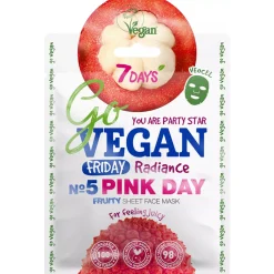 7 DAYS GoVEGAN MASCHERA VISO IN TESSUTO FRIDAY PINK DAY 25 GR.
