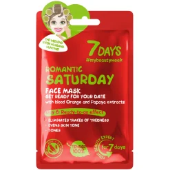 7 DAYS MASCHERA VISO IN TESSUTO ROMANTIC SATURDAY  28 GR.