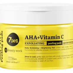 7 DAYS MY BEAUTY WEEK PEELING PADS ESFOLIANTI TONIFICANTI AHA+VITAMINA C 50 DISCHETTI VISO