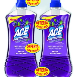 ACE PAVIMENTI IGIENIZZANTE SENZA CANDEGGINA LAVANDA E OLI ESSENZIALI 1000 ML x 2 PEZZI