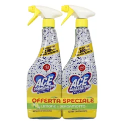 ACE SPRAY SGRASSATORE CUCINA LIMONE e BERGAMOTTO 2 PEZZI DA 600 ML