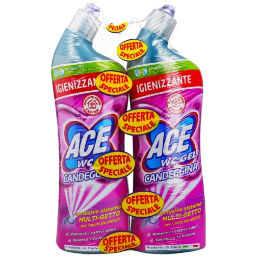 ACE WC GEL CON CANDEGGINA IGIENIZZANTE FRESCO PROFUMO 700 ML x 2 PEZZI