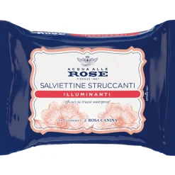 ACQUA ALLE ROSE 20 SALVIETTE STRUCCANTI ILLUMINANTI CON VITAMINA C DI ROSA CANINA