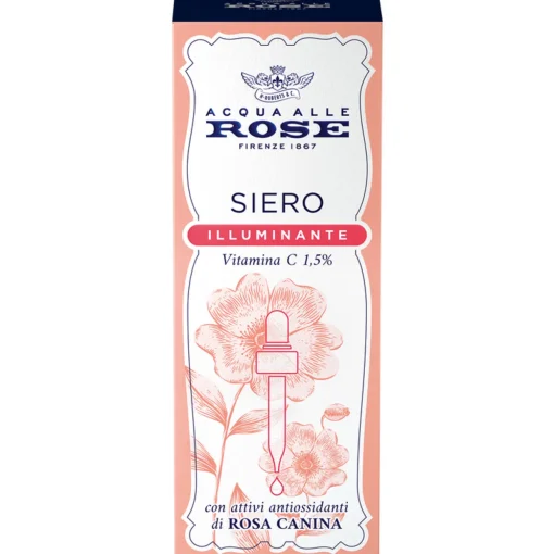 ACQUA ALLE ROSE SIERO ILLUMINANTE CON VITAMINA C 1,5% CON ATTIVI ANTIOSSIDANTI DI ROSA CANINA 30 ML