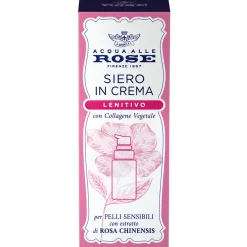 ACQUA ALLE ROSE SIERO IN CREMA LENITIVO CON COLLAGENE VEGETALE CON ESTRATTO DI ROSA CHINENSIS PER PELLI SENSIBILI 30 ML
