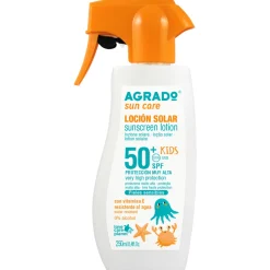 AGRADO SOLAR LOCION KIDS SPF50+ -LOZIONE- CON VITAMINA E RESISTENTE ALL'ACQUA TRIGGER 250 ML