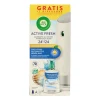 AIRWICK ACTIVE FRESH DIFFUSORE ELETTRICO AUTOMATICO COMPLETO BASE + RICARICA 228 ML + BATTERIE FRAGRANZA BREZZA MARINA e MAGNOLIA