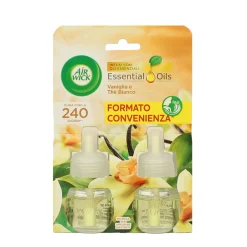 AIRWICK DIFFUSORE ELETTRICO RICARICA VANIGLIA e THE' BIANCO 2 PEZZI