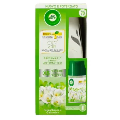 AIRWICK FRESHMATIC SPRAY AUTOMATICO DIFFUSORE + RICARICA FRESIA BIANCA E GELSOMINO