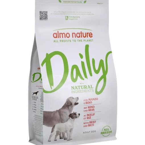 ALMO NATURE CANE DAILY NATURAL MANZO e RISO SACCO 1,2 KG PER TUTTE LE TAGLIE