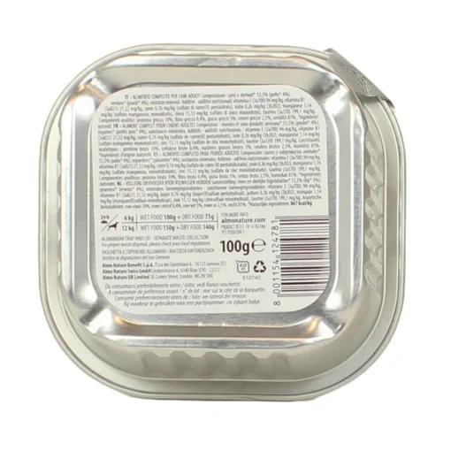 ALMO NATURE DAILY CANE VASCHETTA 100 GRAMMI CON POLLO e PISELLI