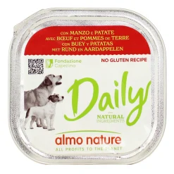 ALMO NATURE DAILY CANE VASCHETTA MANZO e PATATE 300 GRAMMI
