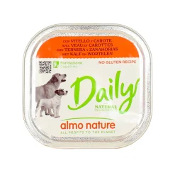 ALMO NATURE DAILY CANE VITELLOeCAROTE VASCHETTA 300 Grammi