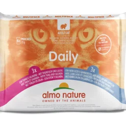 ALMO NATURE DAILY GATTO 6 BUSTE DA 70 GRAMMI > 3 CON TONNO e SALMONE - 3 CON MERLUZZO e GAMBERETTI