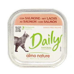 ALMO NATURE DAILY GATTO VASCHETTA 100 GRAMMI CON SALMONE