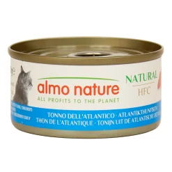 ALMO NATURE GATTI NATURAL TONNO DELL'ATLANTICO LATTINA 70 GRAMMI HFC NATURAL