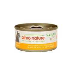 ALMO NATURE GATTI NATURAL PETTO DI POLLO LATTINA 70 GRAMMI HFC NATURAL