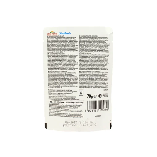 ALMO NATURE GATTO HOLISTIC STERILISED BUSTA CON POLLO 70 grammi