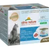 ALMO NATURE NATURAL GATTO 4 LATTINE da 50 grammi TONNO DELL' ATLANTICO