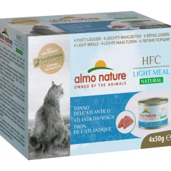 ALMO NATURE NATURAL GATTO 4 LATTINE da 50 grammi TONNO DELL' ATLANTICO