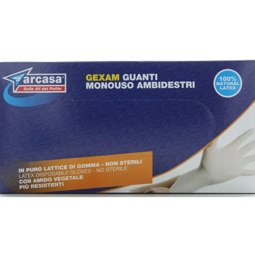 ARCASA GUANTI GEXAM LATTICE MONOUSO 100 PZ MISURA 6