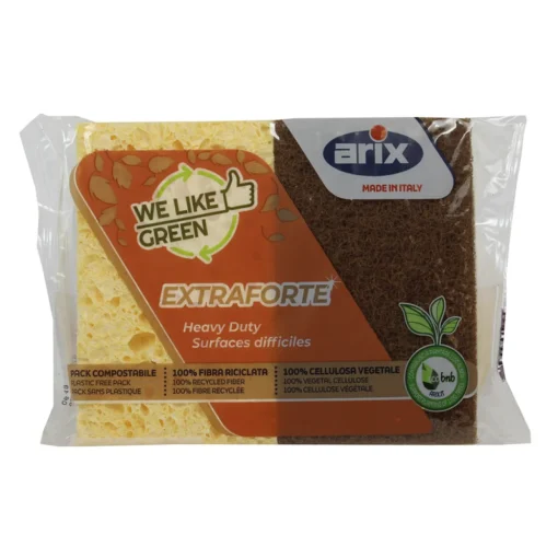 ARIX SPUGNA ABRASIVA WE LIKE GREEN EXTRA FORTE 2 PZ