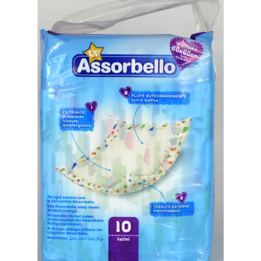 ASSORBELLO TELI IGIENICI BABY 60x60 CM 10 PZ