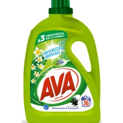 AVA DETERSIVO LIQUIDO BUCATO LAVATRICE e A MANO RESCHEZZA TROPICALE CAPI BIANCHI E COLORATI 36 LAVAGGI