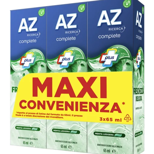 AZ COMPLETE FRESCHEZZA DELICATA MENTA LEGGERA 3 PEZZI DA 65 ML