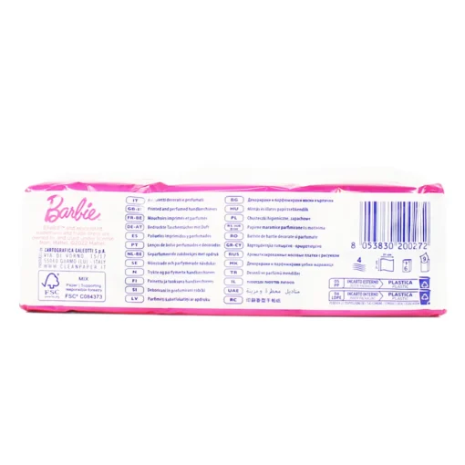 BARBIE FAZZOLETTI 6 PACCHETTI x 9 FAZZOLETTI 4 VELI DECORATI