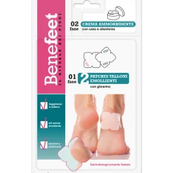 BENEFEET 2 PATCHES PIEDI 1 FASE TALLONI EMOLLIENTI 2 FASE CREMA AMMORBIDENTE