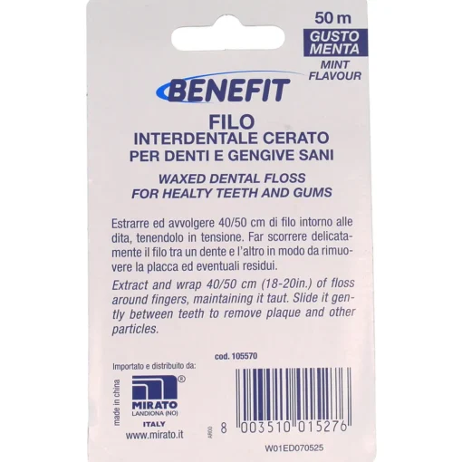 BENEFIT FILO INTERDENTALE 50 MT.CERATO GUSTO MENTA