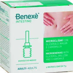 BENEXE' INTESTINO 6 MICROCLISMI PER ADULTI DA 9 grammi CON GLICEROLO, MALVAE CAMOMILLA