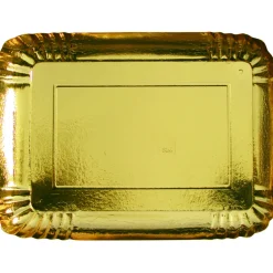 BIBO 2 MAXI VASSOI RETTANGOLARI 38x29 CM GOLD METALIZZATO