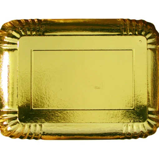 BIBO 2 MAXI VASSOI RETTANGOLARI 38x29 CM GOLD METALIZZATO
