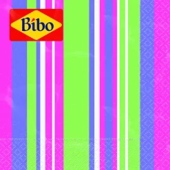 BIBO DECOR TOVAGLIOLI OVATTA 33x33 3 VELI 20 PZ VERDE / FUCSIA