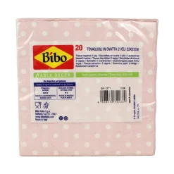 BIBO DECOR TOVAGLIOLI OVATTA 33x33 2 VELI 20 PZ ROSA QUARZO