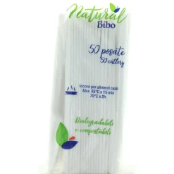 BIBO NATURAL 50 COLTELLI BIODEGRADABILI E COMPOSTABILI