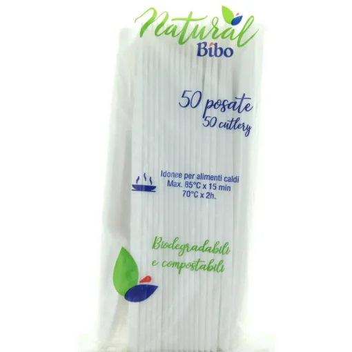 BIBO NATURAL 50 COLTELLI BIODEGRADABILI E COMPOSTABILI