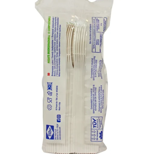 BIBO NATURAL 50 CUCCHIAI BIODEGRADABILI E COMPOSTABILI