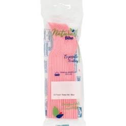 BIBO NATURAL 15 FORCHETTE BIODEGRADABILI e COMPOSTABILI ROSA