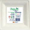 BIBO NATURAL 25 PIATTI QUADRATI DM 20 cm BIODEGRADABILI e COMPOSTABILI