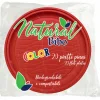 BIBO NATURAL COLOR PIATTI PIANI ROSSI 21,5 DM BIODEGRADABILI e COMPOSTABILI 20 PEZZI