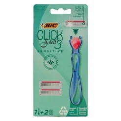 BIC RASOIO CLICK SOLEIL SENSITIVE 3 MANICO + 2 RICARICHE
