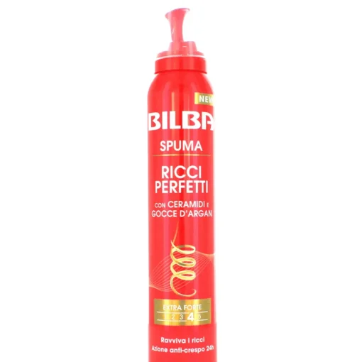 BILBA SPUMA RICCI PERFETTI CON CERAMIDI E GOCCE D'ARGAN TENURA EXTRA FORTE 200 ML
