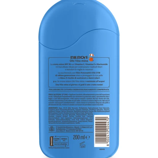 BILBOA OHI VITA-MINA LATTE SOLARE SPF30 PROTEZIONE ALTA 200 ML