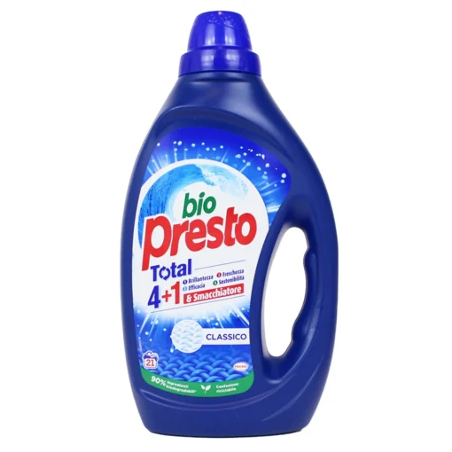 BIO PRESTO DETERSIVO LIQUIDO TOTAL 4+1 BUCATO LAVATRICE CLASSICO 21 LAVAGGI